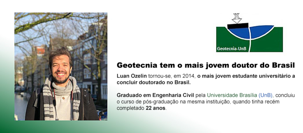 Geotecnia tem o mais jovem doutor do Brasil
